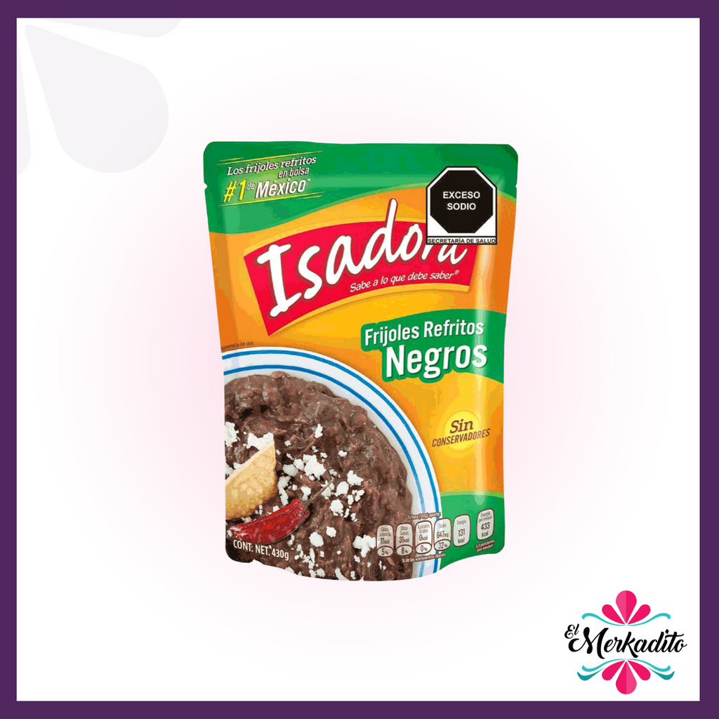 REFRIED BLACK BEANS "ISADORA" POUCH 430G