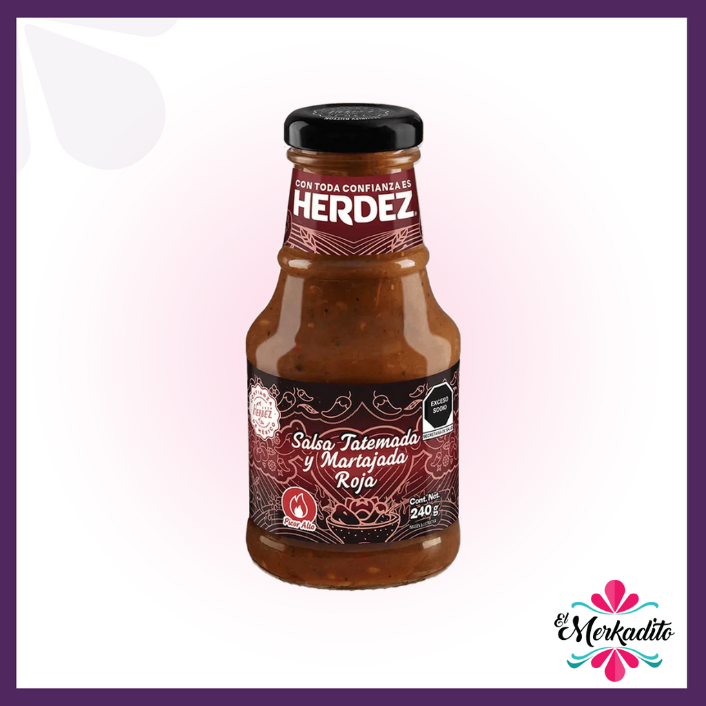 HAND-GRINDED AND ROASTED RED SPICY SAUCE "HERDEZ" 240G